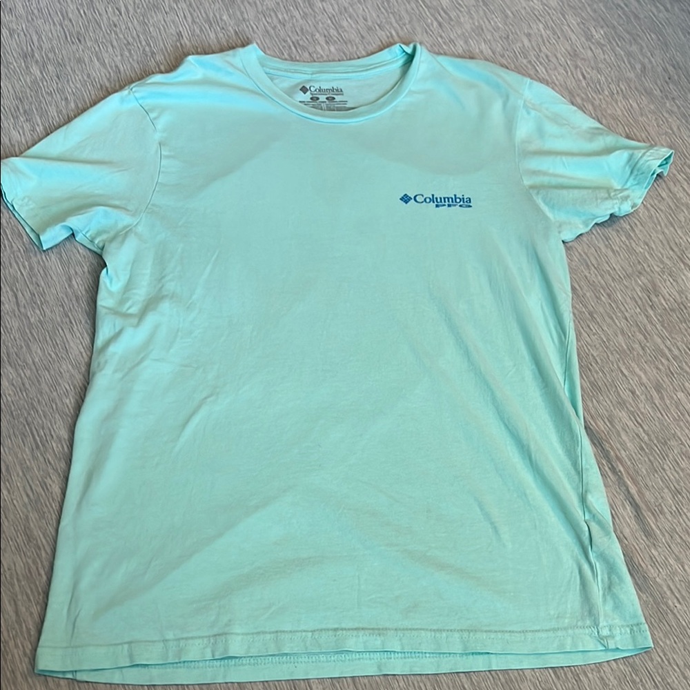 Columbia Blue Short Sleeve Tee Back Design
